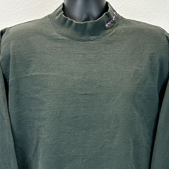 Vintage Harveys Lake Tahoe Hotel Casino T Shirt Mens X-Large Mock Neck LS Black - Picture 6 of 8